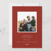 ヴィンテージボタニカルモノグラムフォトホリデーカード シーズンカード (裏面)