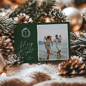 ヴィンテージボタニカルモノグラム3フォトホリデーカード シーズンカード