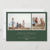 ヴィンテージボタニカルモノグラム3フォトホリデーカード シーズンカード (裏面)