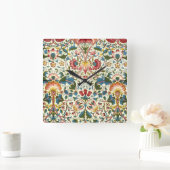 ヴィンテージボタニカルモリスデザイン時計 スクエア壁時計 (ホーム)