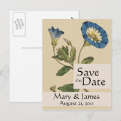 ヴィンテージボタニカルモーニンググローリーザデイト 案内ポストカード (正面/裏面)