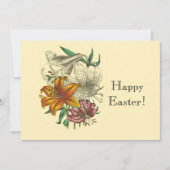 ヴィンテージボタニカルリリーフローラハッピーイースター シーズンカード (正面)