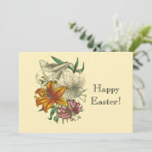 ヴィンテージボタニカルリリーフローラハッピーイースター シーズンカード (スタンド正面)