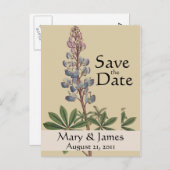 ヴィンテージボタニカルルパン日付はがきを保存 案内ポストカード (正面/裏面)