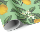 ヴィンテージボタニカルレモンフルーツブロッサムセージ ラッピングペーパー (ロールコーナー)