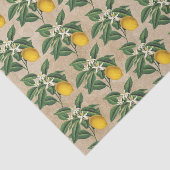ヴィンテージボタニカルレモンフルーツブロッサムベージュクラフト 薄葉紙 (詳細)
