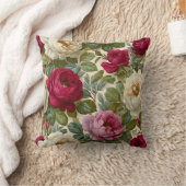 ヴィンテージボタニカルロマンティックシックフローラ クッション (ブランケット)