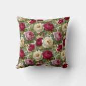 ヴィンテージボタニカルロマンティックシックフローラ クッション (裏面)