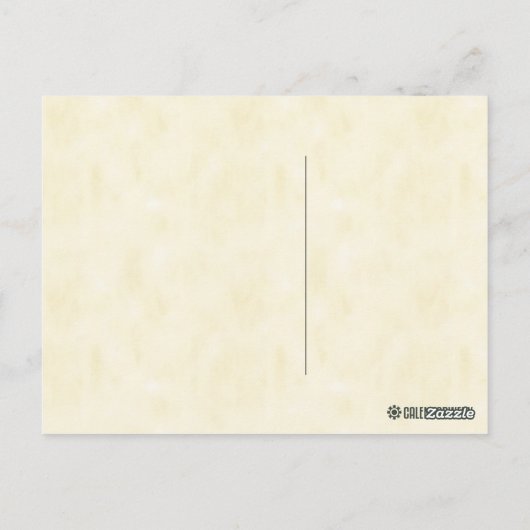 ヴィンテージボタニカルローカストツリーイラストレーション ポストカード (裏面)