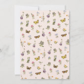 ヴィンテージボタニカルワイルドフラワーボホ日付を保存 招待状 (裏面)