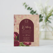 ヴィンテージボタニカル深いレッドロ結婚ーズ金ゴールド文字 (スタンド正面)