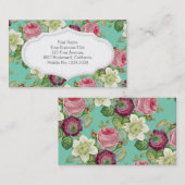 ヴィンテージボタニックブロッサムカントリーシック 名刺 (正面/裏面)