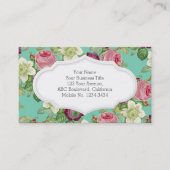 ヴィンテージボタニックブロッサムカントリーシック 名刺 (正面)