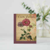 ヴィンテージボタニッフランスのクポストカードアネモン ポストカード (スタンド正面)