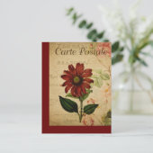 ヴィンテージボタニッフランスのクポストカードエキナセア ポストカード (スタンド正面)