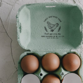 ヴィンテージボタニッ素朴ク卵カートンファームハウス セルフインキングスタンプ