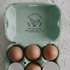 ヴィンテージボタニッ素朴ク卵カートンファームハウス ラバースタンプ