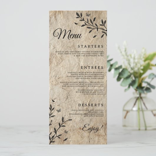 ヴィンテージボタニッ結婚クのディナーメニュー メニュー (スタンド正面)