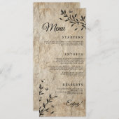 ヴィンテージボタニッ結婚クのディナーメニュー メニュー (正面/裏面)