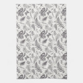 ヴィンテージボタニーとバタフライパターン キッチンタオル (縦)