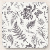 ヴィンテージボタニーとバタフライパターン コースター (正面)
