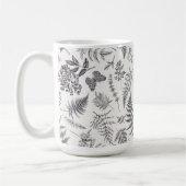 ヴィンテージボタニーとバタフライパターン コーヒーマグカップ (左)