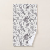 ヴィンテージボタニーとバタフライパターン バスタオルセット (ハンドタオル)