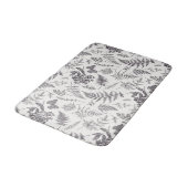 ヴィンテージボタニーとバタフライパターン バスマット (アングル)