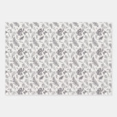 ヴィンテージボタニーとバタフライパターン ラッピングペーパーシート (正面2)