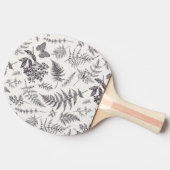 ヴィンテージボタニーとバタフライパターン 卓球ラケット (横)