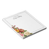 ヴィンテージボタニーパーソナライズされた ノートパッド (アングル)