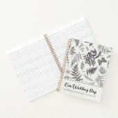 ヴィンテージボタニー&バタフライ |私たちの結婚式の日 ノートブック (内部)