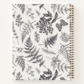 ヴィンテージボタニー&バタフライ |私たちの結婚式の日 ノートブック (裏面)