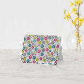 ヴィンテージボタンのnotecard カード (黄色い花)