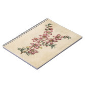 ヴィンテージボタicalフローラアーモンドブロッサム ノートブック (左側)