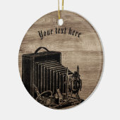 ヴィンテージボックスカメラシルエットオーナメント セラミックオーナメント (左)