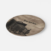 ヴィンテージボックスカメラシルエット紙プレート ペーパープレート (アングル)