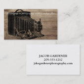 ヴィンテージボックスカメラフォトグラファー名刺 名刺 (正面/裏面)