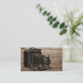 ヴィンテージボックスカメラフォトグラファー名刺 名刺 (スタンド正面)