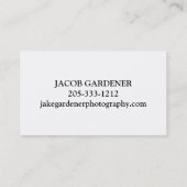 ヴィンテージボックスカメラフォトグラファー名刺 名刺 (裏面)