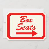 ヴィンテージボックスシートサインホースレースパーティの招待状 招待状 (正面)