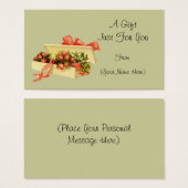 ヴィンテージボックスパーソナライズされたギフトカードラベル (正面&裏面)