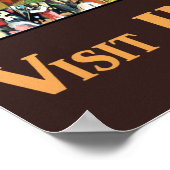 ヴィンテージボッダガヤビジットインド旅行 ポスター (角)