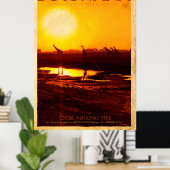 ヴィンテージボツワナアフリカ旅行ポスター ポスター (ホームオフィス)