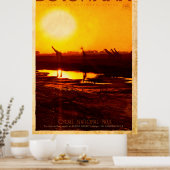 ヴィンテージボツワナアフリカ旅行ポスター ポスター (キッチン)