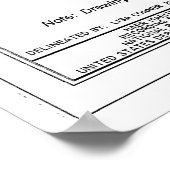 ヴィンテージボディーアイランドライトハウスブループリント ポスター (角)