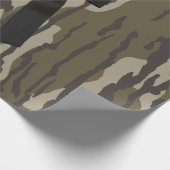 ヴィンテージボトムランド迷彩柄キュートブラックボウ迷彩柄 ラッピングペーパー (角)