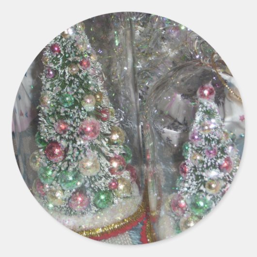 ヴィンテージボトルブラシツリー ラウンドシール (正面)