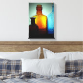 ヴィンテージボトル静物 キャンバスプリント (インサイチュ (寝室))