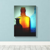 ヴィンテージボトル静物 キャンバスプリント (インサイチュ (ウッドフロア))